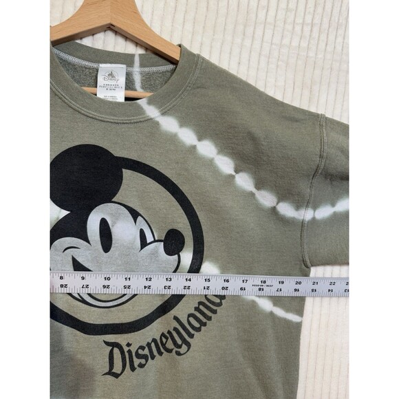 Disneyland Disney Mickey Mouse Sage Green Tie Dye Sweatshirt Unisex M - Picture 4 of 10
